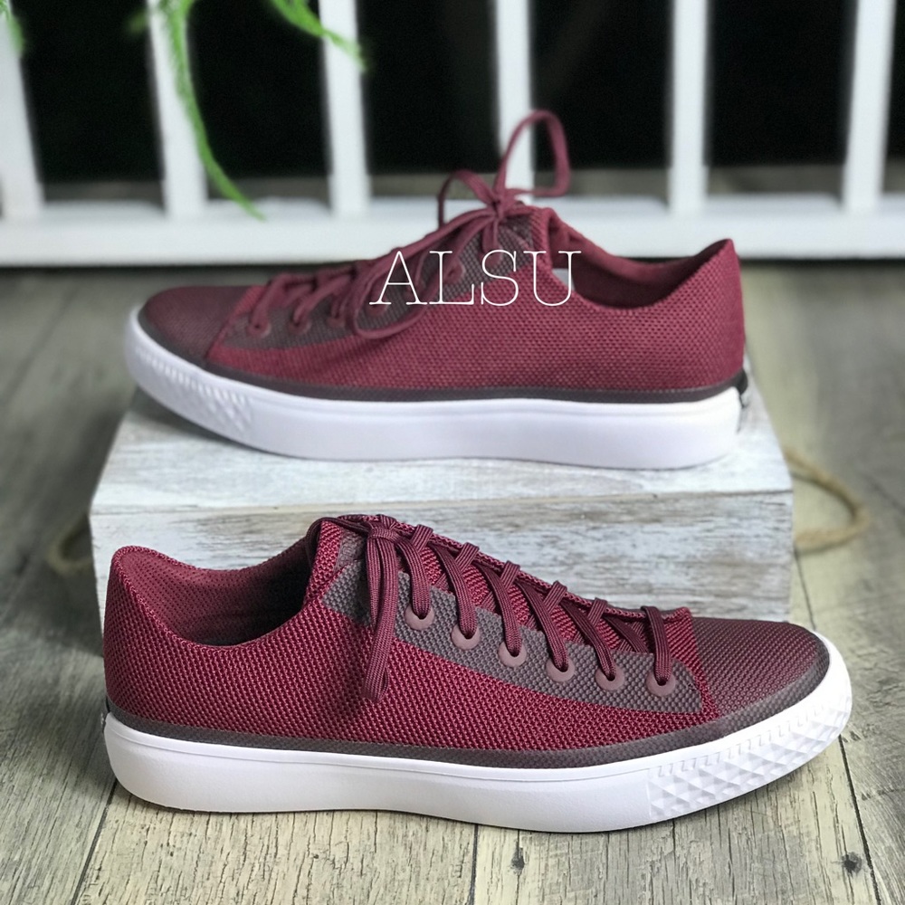 Converse Ctas Modern OX Bordeaux Burgundy White M - Picture 4 of 8